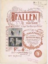 Fallen By The Wayside, Chas. K. Harris, 1892. vintage sheet music