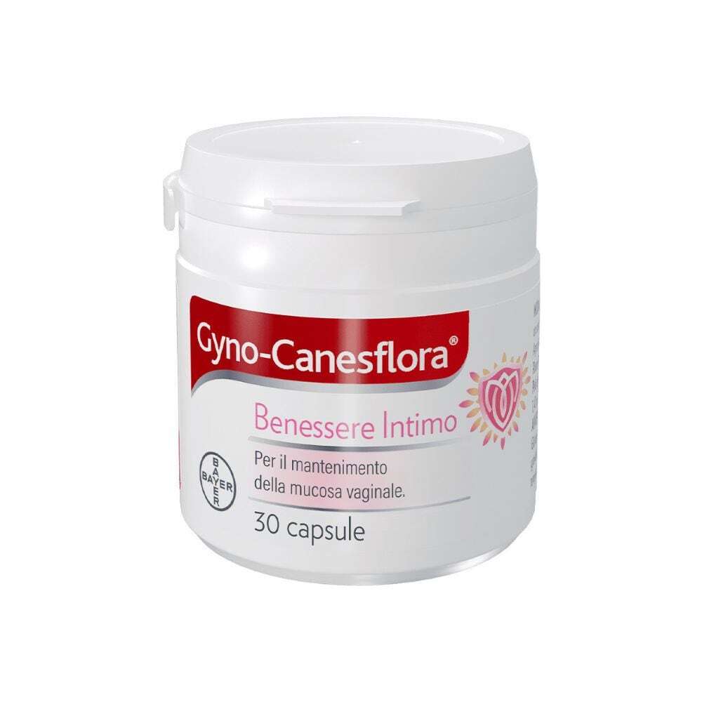Gyno Canesflora Probiotico Vitamina B2 Benessere Intimo e Flora Vaginale, 30 Cps