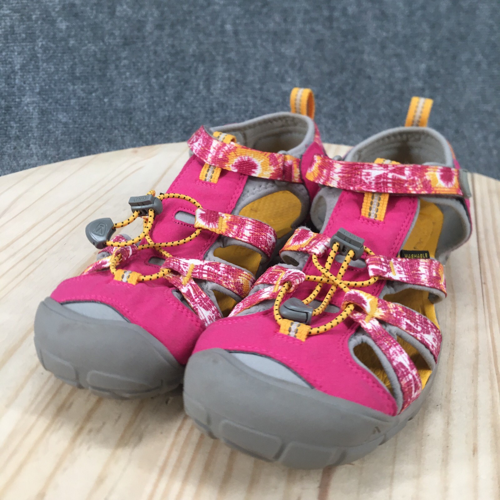 Sandali da trekking Keen giovani 7 Seacamp II CNX rosa tintura cravatta con gancio e anello 1026320