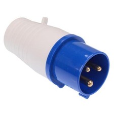 Blue 3 Pin 16A / 32A 230V Industrial Connector Plug Socket Male Female 2P+E