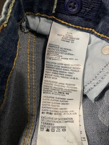 ⚡️Levi’s, 511 Slim, Boys Denim Blue Jeans - 14 Regular (27x29) - Picture 3 of 4