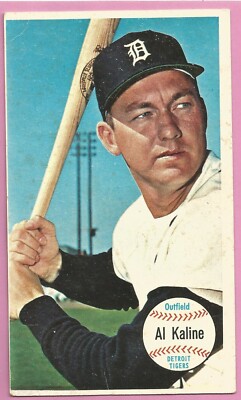 1964 Topps Giant Baseball Card #12 Al Kaline Detroit Tigers Youngest Batting *Q1