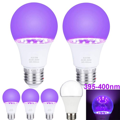 9W UV LED Black Lights Bulb E26 E27 Glow in The Dark Fluorescent Party