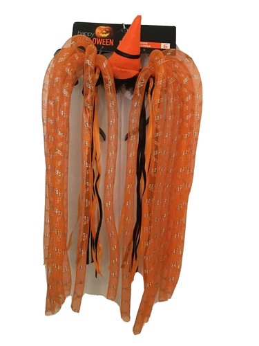 Orange 80s Neon Lace Headband Costume Accessory | eBay display picture 1