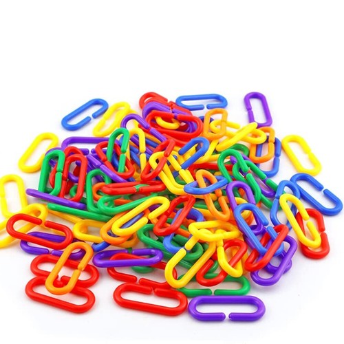 100 Pcs Clip Hook Chain Swing Toys Parrot Links vendre Bird Supplies Child Baby