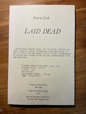 Laid Dead by Barry Cork Uncorrected Proof (B2R5)