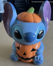 NEW Disney Halloween Lilo & Stitch Pumpkin Cookie Biscuit Jar Candy Canister