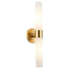 Kira Home Duo 21" Modern Wall Sconce with Frosted Opal Glass Shades, for Bathroo