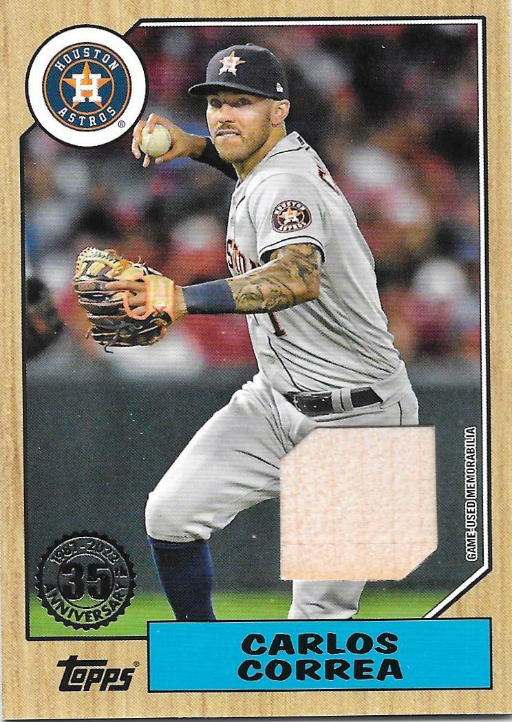 シングルカード Topps - topps carlos correa 1987 relic card 2022 Topps Series 1 CARLOS CORREA 1987 Topps Baseball Relic