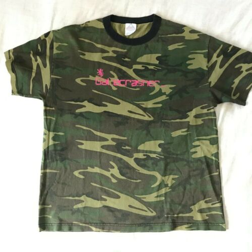Y2K Gatecrasher UK Rave/Label/Brand 2000s T Shirt Mens XL Camo Rave Techno EDM - Picture 1 of 2