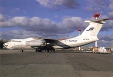 Postcard Airline SAFIRAN IIyushin 76 EP-SFB CC7.