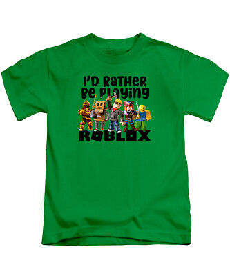 I'd Rather Be Playing Roblox T-Shirt - Child & Adults