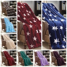 Luxury Warm Soft Flannel Fleece Throw Blanket Sofa Bed Blankets Travel Throw