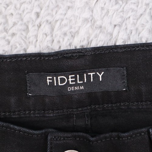 Fidelity Denim Jeans Mens 32x33 Torino Slim Fit Gotham Black Denim Stretch - Picture 4 of 14