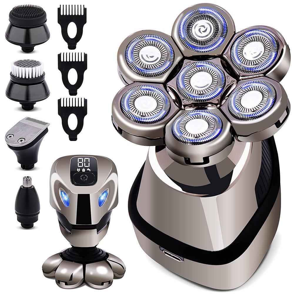 UUlioyer 7D Head Shavers for Bald Men Electric Razor 5in1 Mens