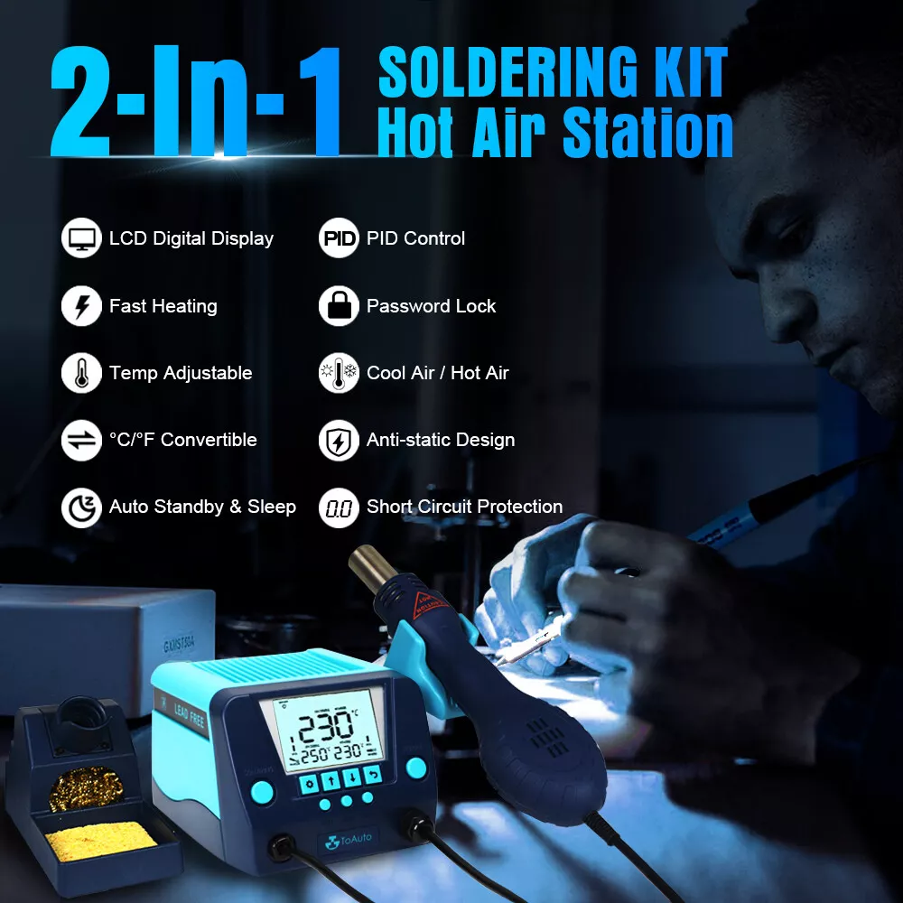 Variable Temperature Heat Gun with LCD Digital Readout Display