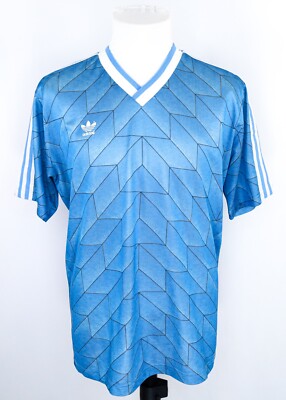 DDR EAST GERMANY 1988 HOME SHIRT - VINTAGE ADIDAS IPSWICH TEMPLATE