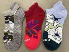 Bombas - Womens beehive 3 Color Mix Ankle Socks (3 Pairs) Size Medium 8-10.5