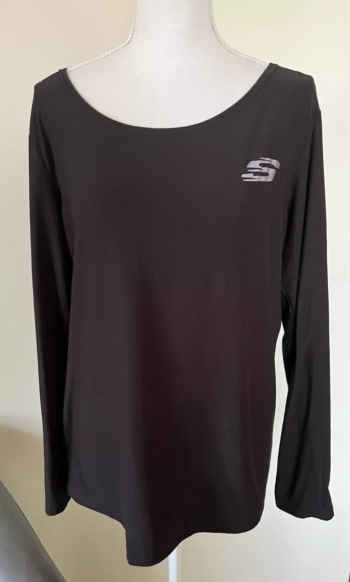 Skechers Women s XXL Long Sleeve T Shirt Top Key Hole Back Stretch