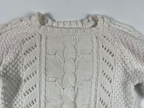 CFK Girls Collection Size 10 White Cotton Jumper Sweater - Picture 5 of 15