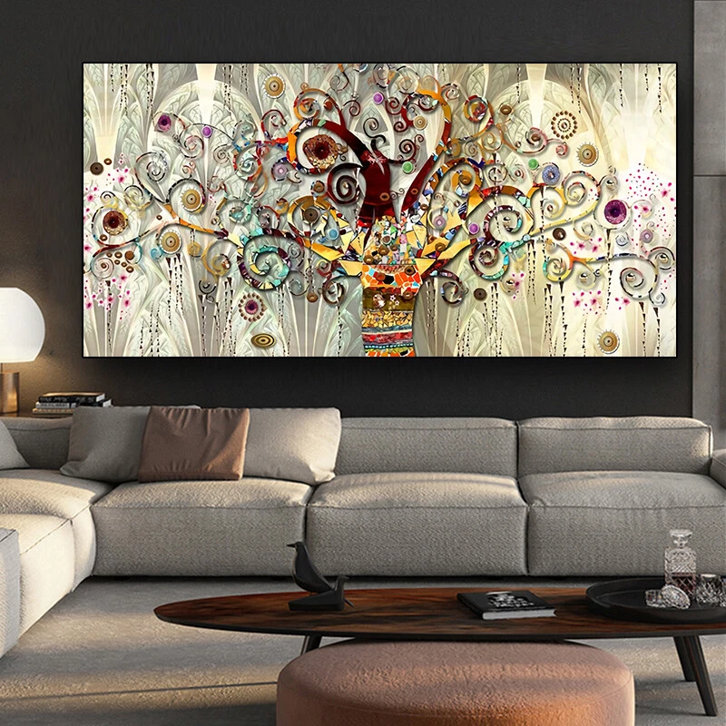 Tree of Life By Gustav Klimt Landscape Canvas Painting Poster And Print Wall Art - Image 4 of 4