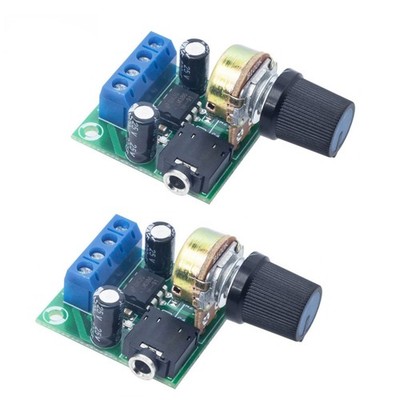 2* Adjustable Volume LM386 Mini Audio Power Amplifier Board DC3~12V Module E
