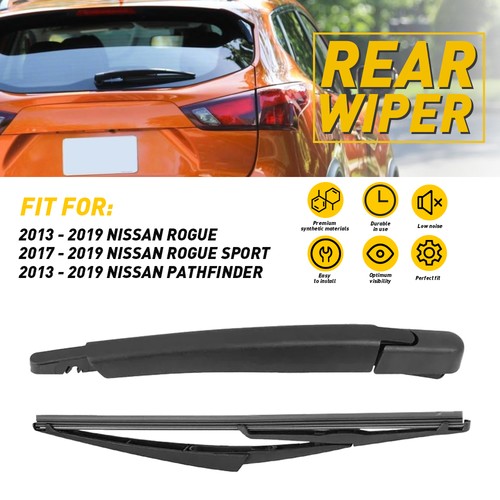 Rear Windshield Arm Wiper Blade For Nissan Rogue 2014-2019 Pathfinder 2013-2019 - Picture 12 of 14