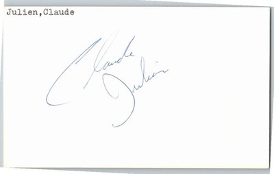 1980's -Claude Julien- Signed/Autograph/Auto Index Card Quebec Nordiques NHL
