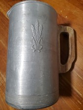 Vintage West Bend Aluminum Company Spun Aluminum Pitcher Wheat Design MCM