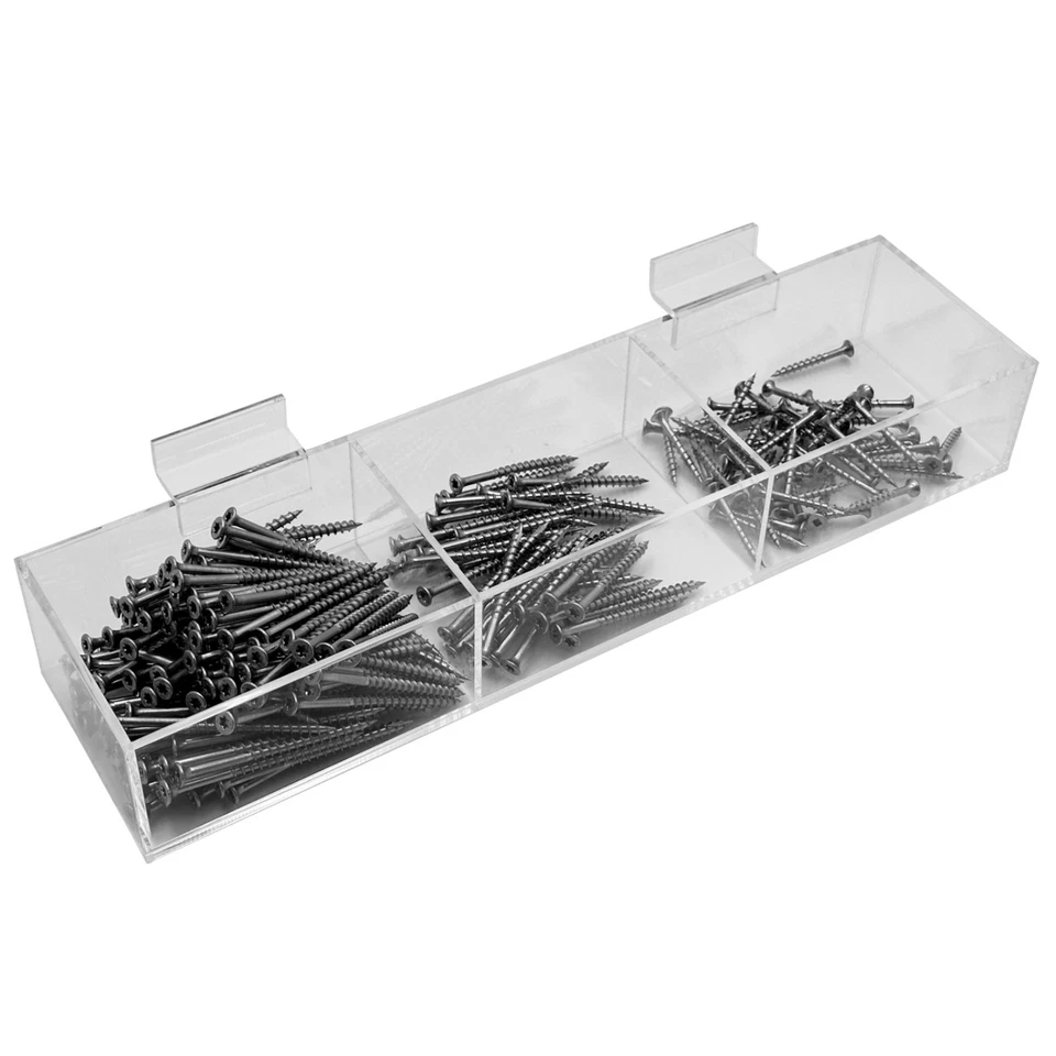 Acrylic Slatwall Display Bin – Multi-Compartments - Image 4 of 4