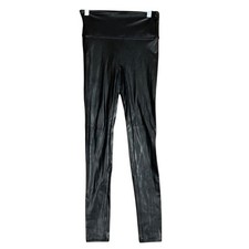 Spanx Womens Pants Black Faux Leather Pull On Skinny Leggings Stretch Small