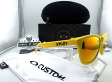 OAKLEY FROGSKINS CUSTOM YELLOW BLACK PRIZM RUBY IRIDIUM POLARIZED SUNGLASSES NEW