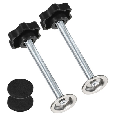 #ad 2 Pack M8x75mm Star Clamping Knobs with Screws Pressure Plate Rubber Pad $18.41