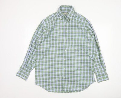 Peter Millar Herren grün kariertes Button-Down Hemd Gr. M Regular Fit