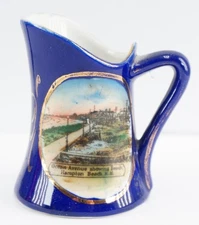 Antique Souvenir Porcelain Toothpick Cobalt Blue Germany Hampton Beach NH