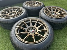 15” AXE EX8 Alloy Wheels & New tyres - 4x100/108 VW Golf MK1 2 Caddy Mazda MX5