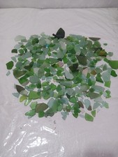 2 lbs. 10oz BEACH SEA GLASS SURF TUMBLED GREEN COLORS LOT