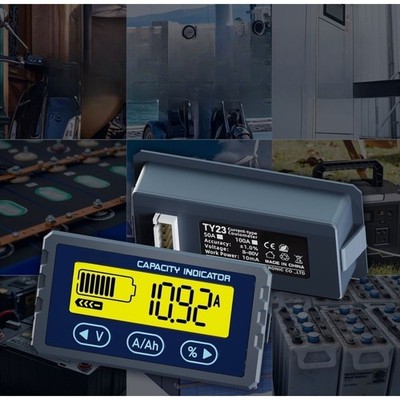 TY23 Batterie Parameter Monitor Voltmeter Coulomb Zähler 8V 120V 0A 150A Reichw