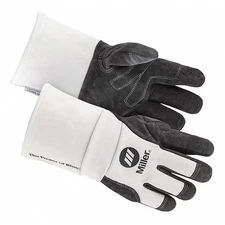Miller Electric 271891 Classic Welding Gloves, Gauntlet Cuff, Keystone Thumb,