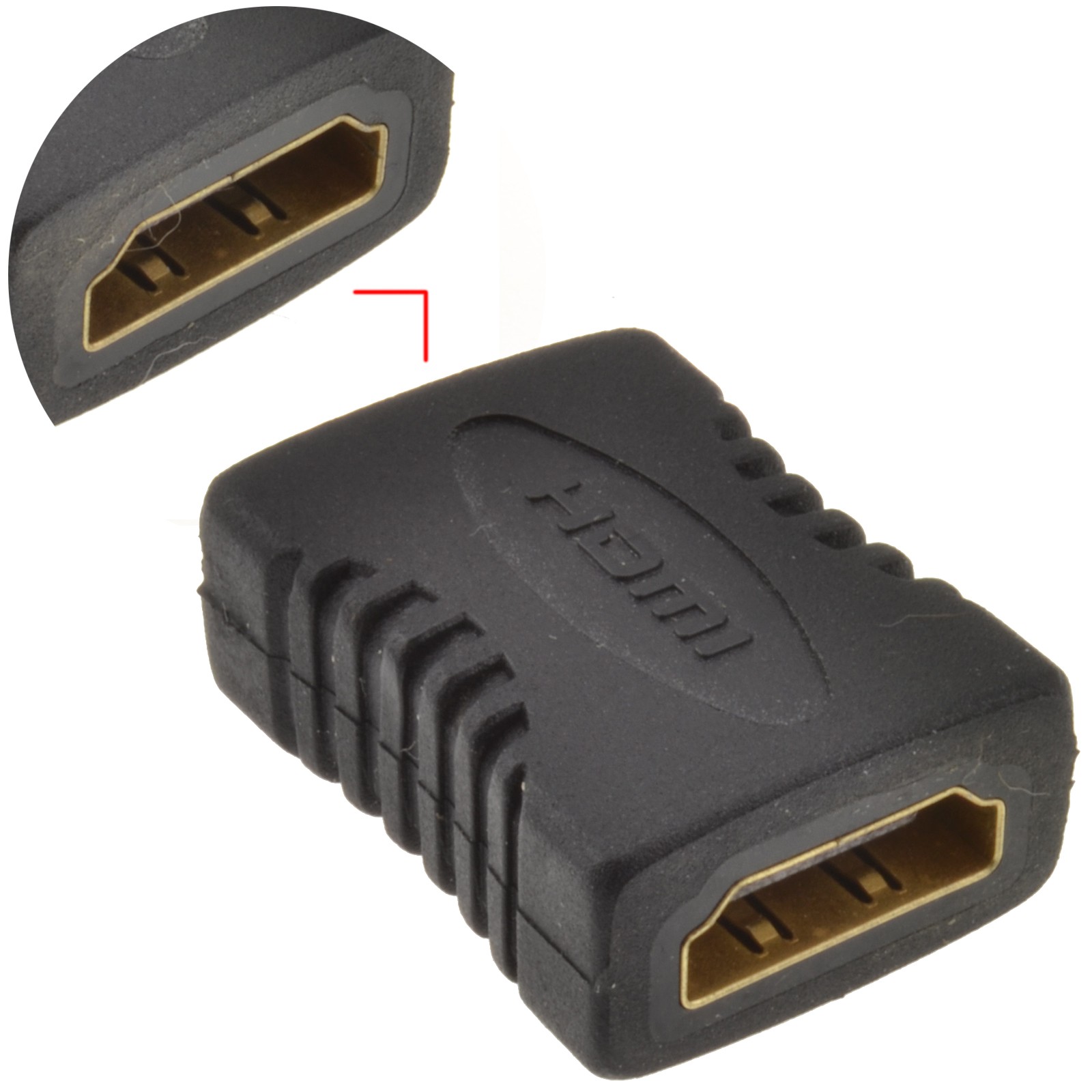 HDMI Coupler Joiner Female Socket to Female Socket GOLD 1080P 4K Extend TV Cable