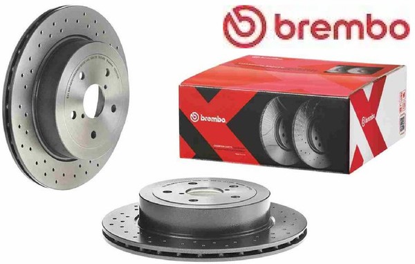 2X Bremsscheibe Brembo 09.7813.2X 2 Bremsscheiben Hinterachse Hinten FüR Subaru-image
