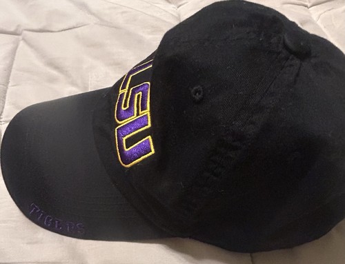 LSU Tigers Mens Hat Cap Black Adjustable Strapback Dad Captivating Headwear - Picture 3 of 5
