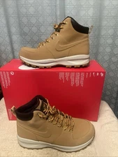 Nike Manoa Leather Boots Mens Haystack Wheat Velvet Brown 454350-700 Sz 8.5 New