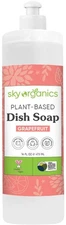 2 PACK Sky Organics Plant-Based Grapefruit Dish Soap, USDA Bio-Based, 16 fl. Oz
