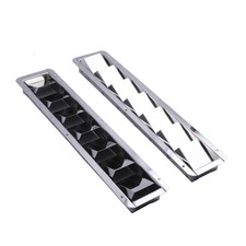 Pair Boat Stainless Steel Louver Vent Boat Marine 7 Slots Ventilation 14.8"