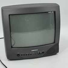 Daewoo DTQ-13V1FC 13" CRT TV Retro Gaming Television Video Audio w/ Remote