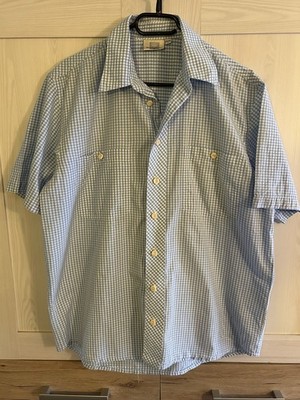 Spieth & Wensky Trachtenhemd Gr L, 41/42, hellblau weiß, kurzarm
