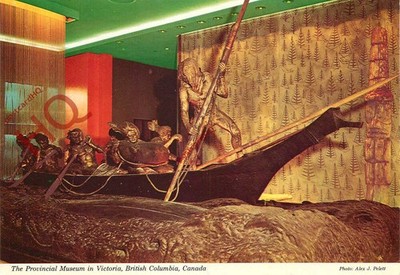 Postkarte>>British Columbia, Provincial Museum in Victoria, Nootka Walfang