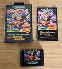 World Of Illusion Sega Genesis Game (COMPLETE) *TESTED* Disney Mickey  vintage