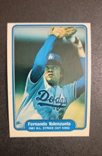 1982 Fleer - Fernando Valenzuela #636 ...Led the National...EX